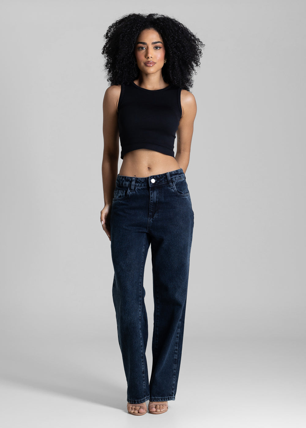 Calça Jeans Sawary Reta - 283896 PRETO