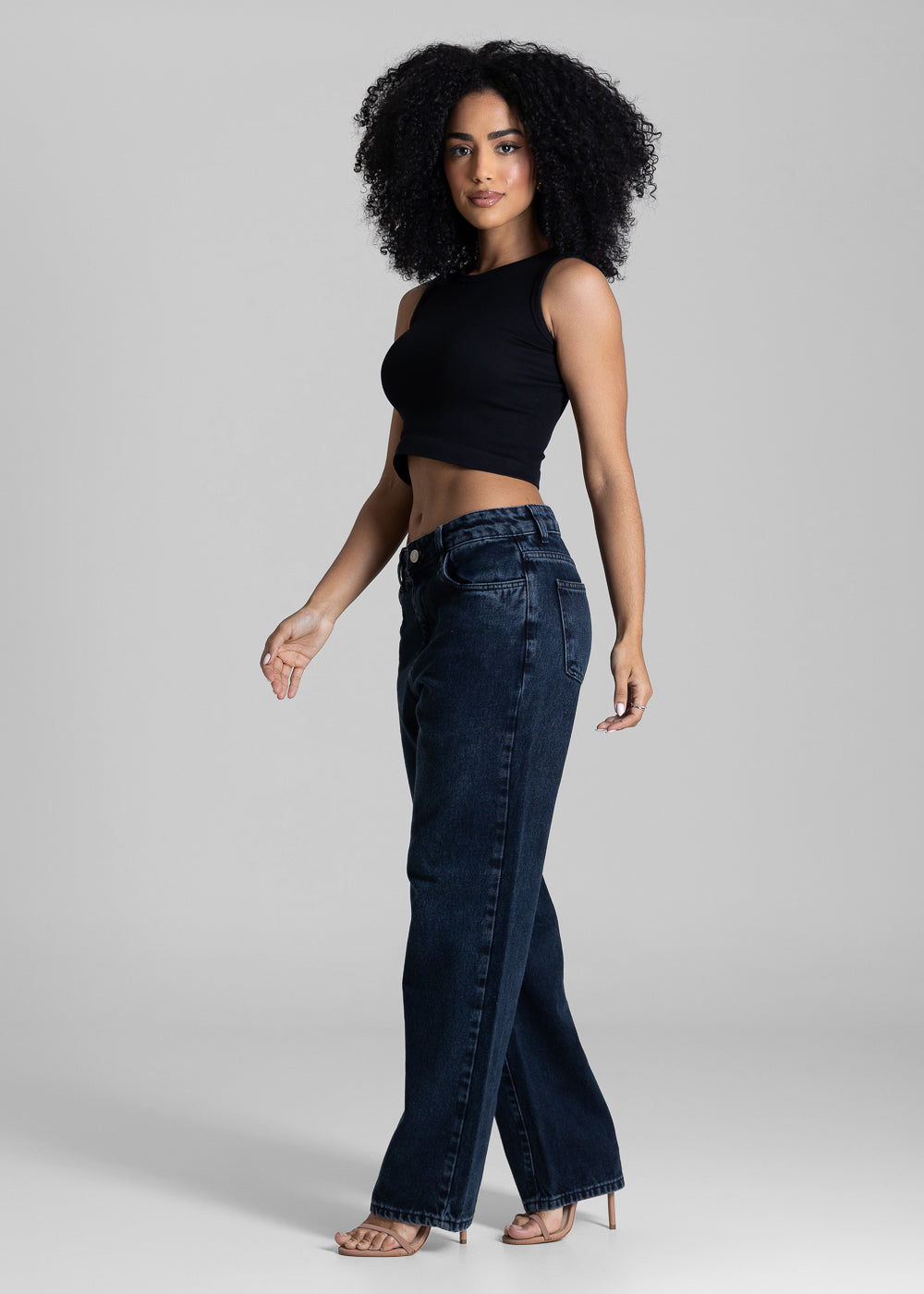 Calça Jeans Sawary Reta - 283896 PRETO