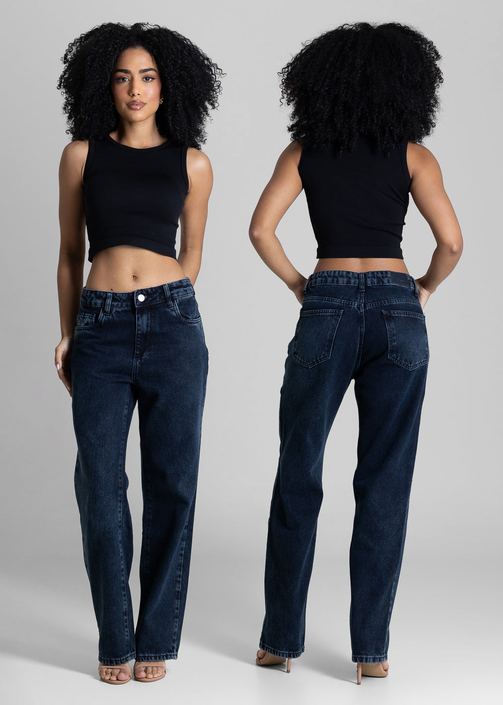 Calça Jeans Sawary Reta - 283896 PRETO