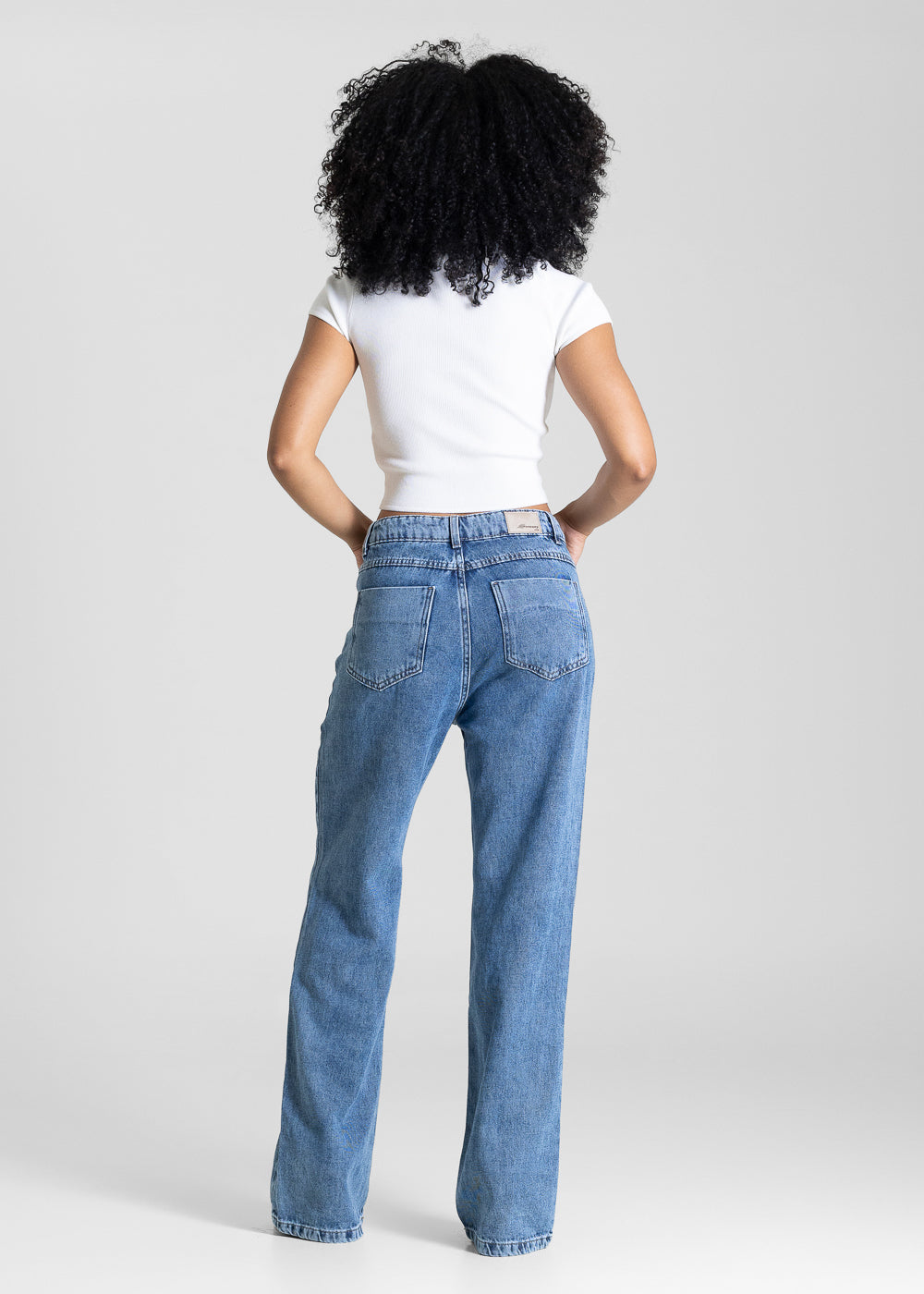Calça Jeans Sawary Reta Brilho -283905 AZUL