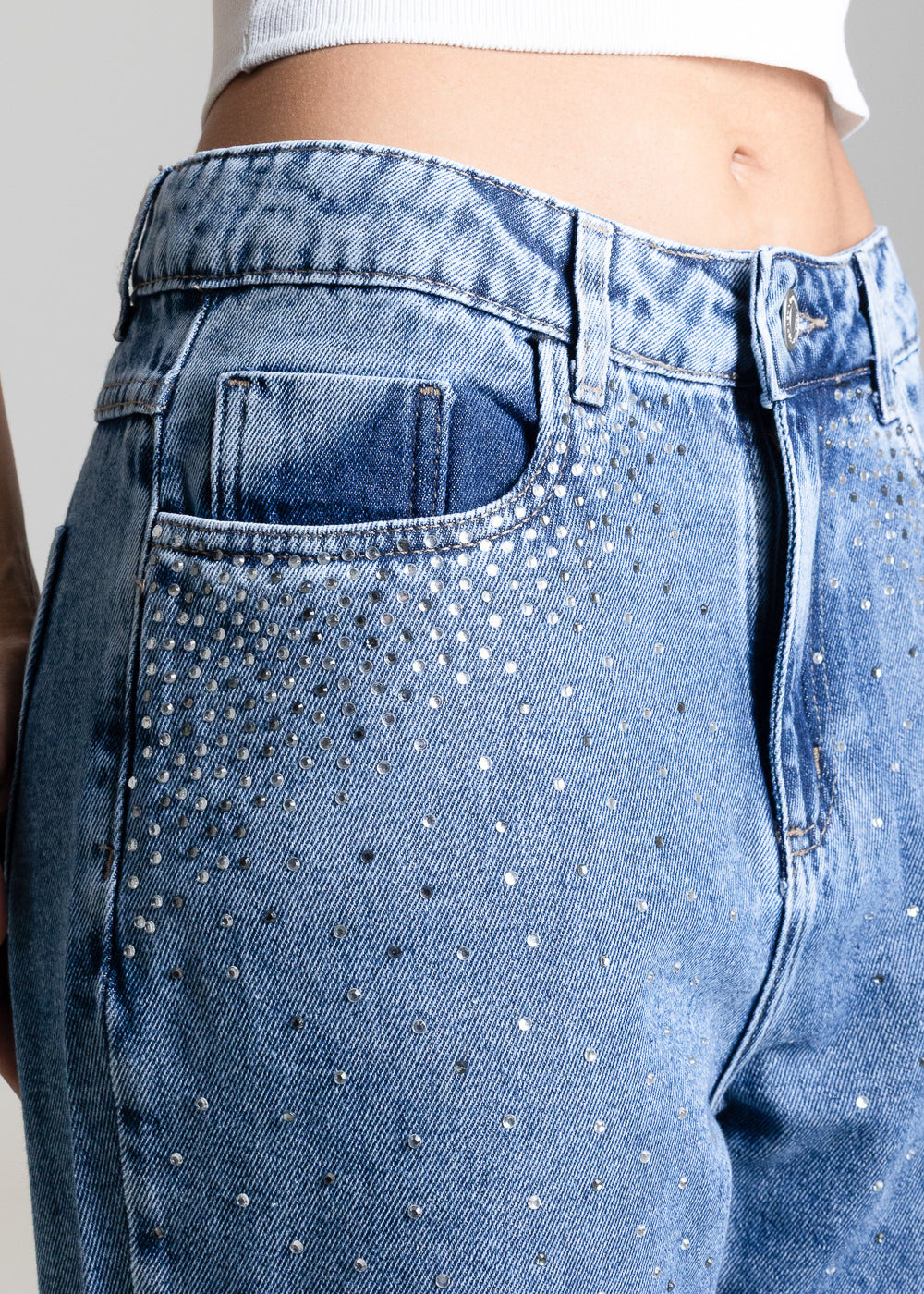 Calça Jeans Sawary Reta Brilho -283905 AZUL