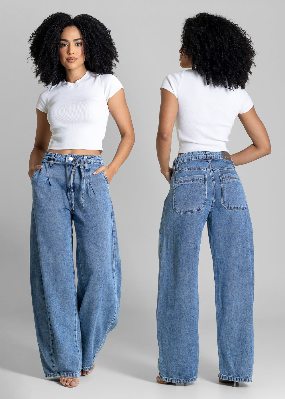 Calça Jeans Sawary Barrel - 283907 AZUL
