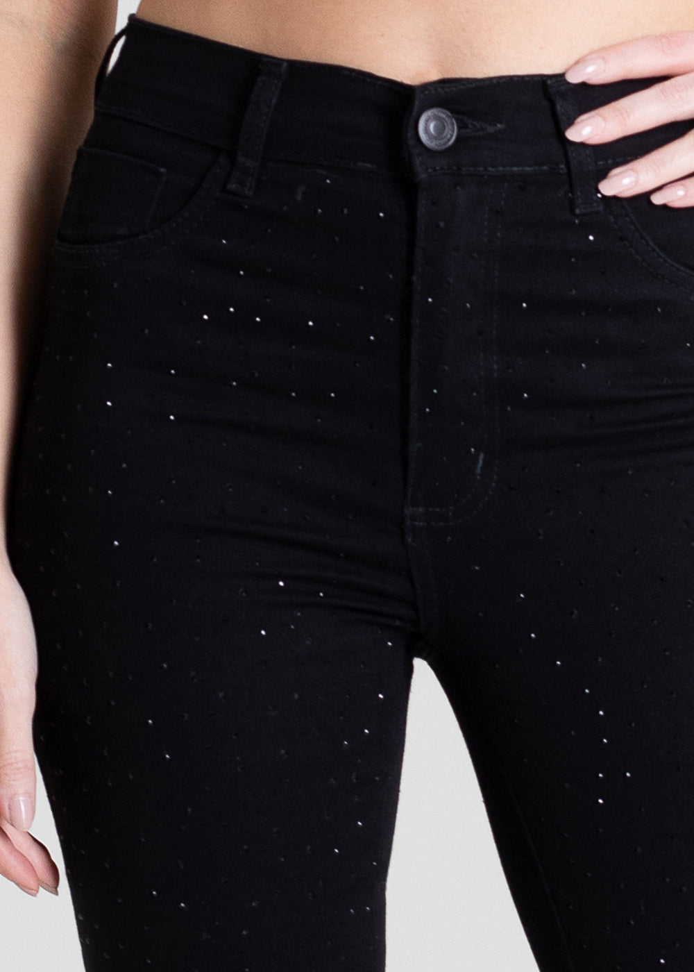 Calça Sarja Sawary Boot Cut Petit Brilho - 283920 PRETO