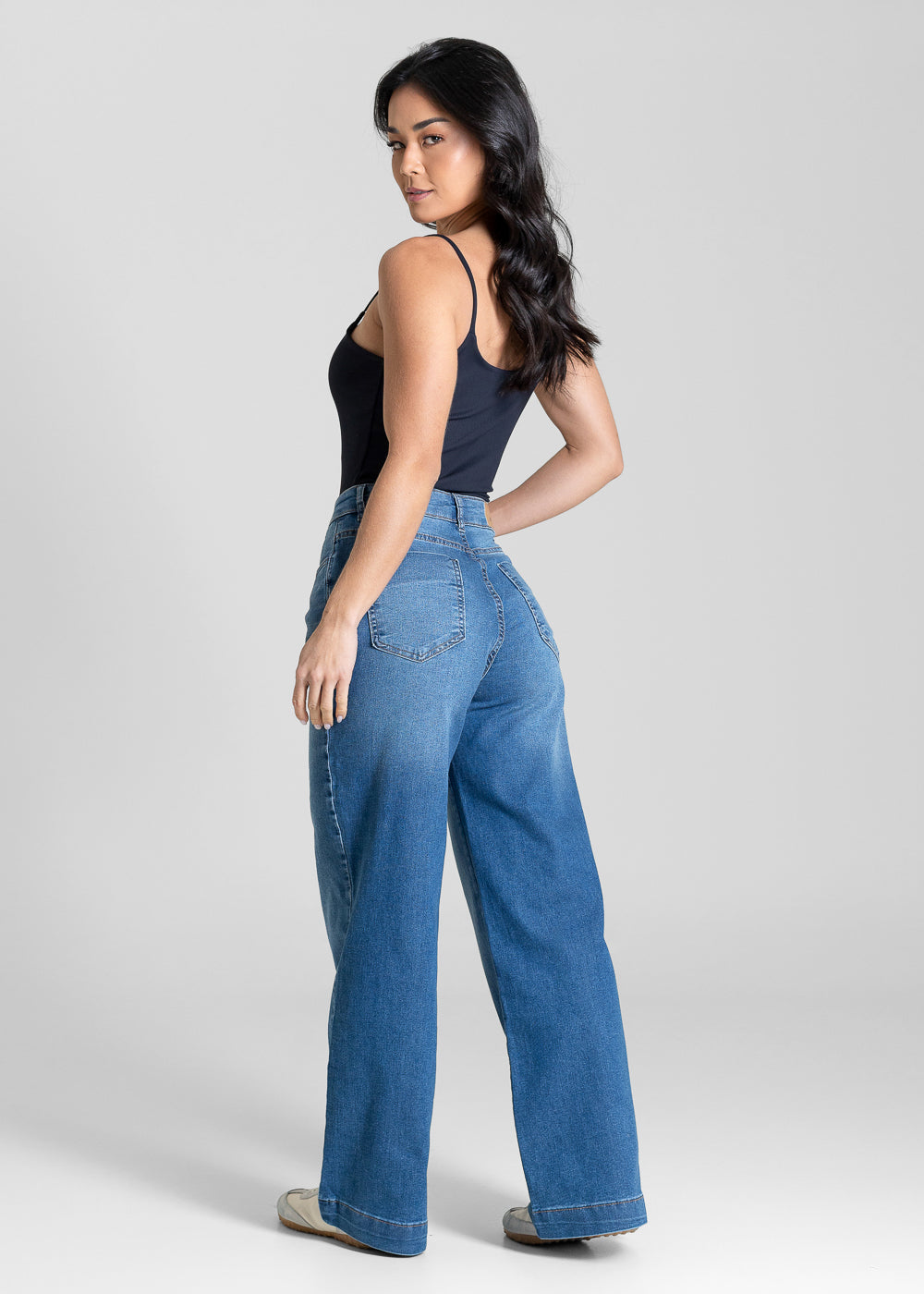 Calça Jeans Sawary Wide Leg Petit - 283931 AZUL
