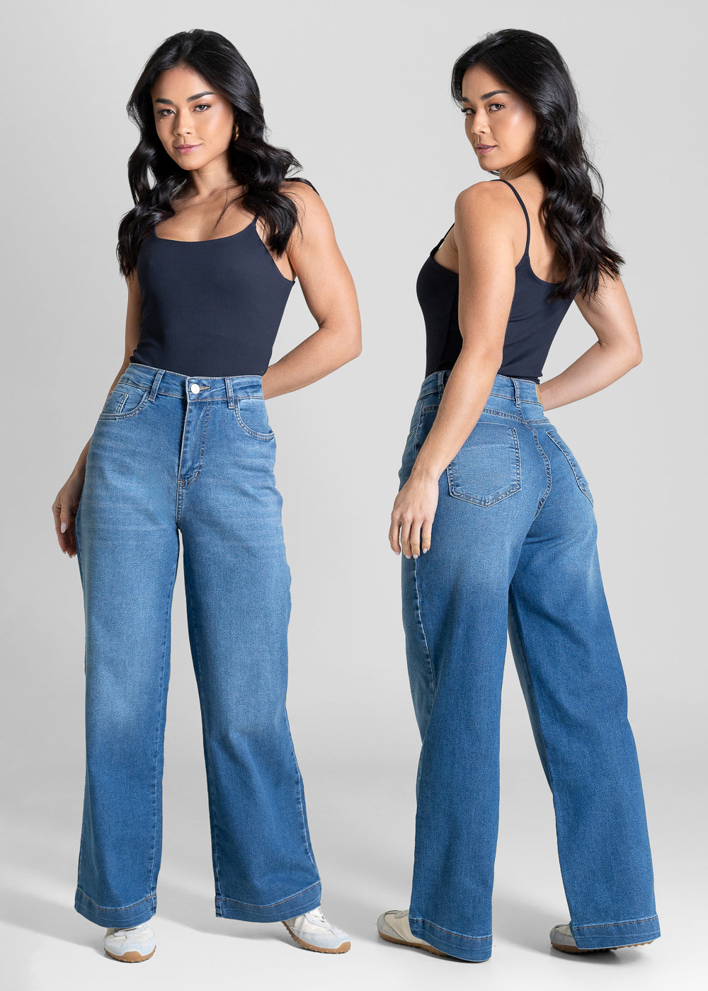 Calça Jeans Sawary Wide Leg Petit - 283931 AZUL