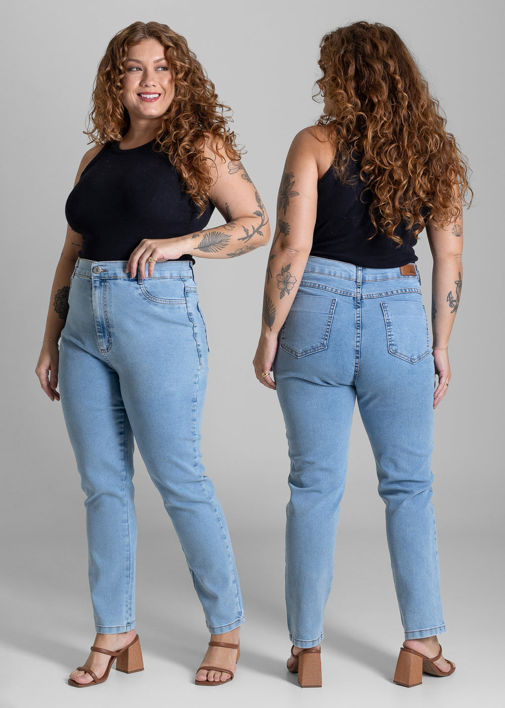 Calça Jeans Sawary Cigarrete Plus Size - 283934 AZUL