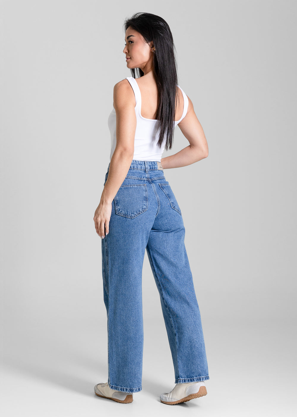 Calça Jeans Sawary Wide Leg Petit - 283941 AZUL