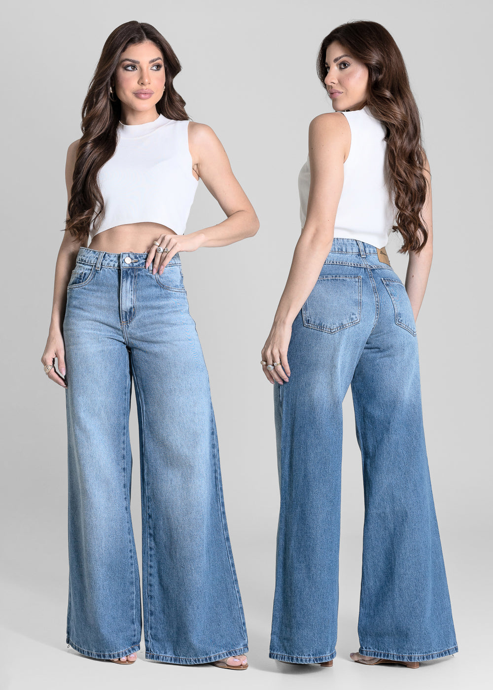 Calça Jeans Sawary Wide Leg - 283943 AZUL