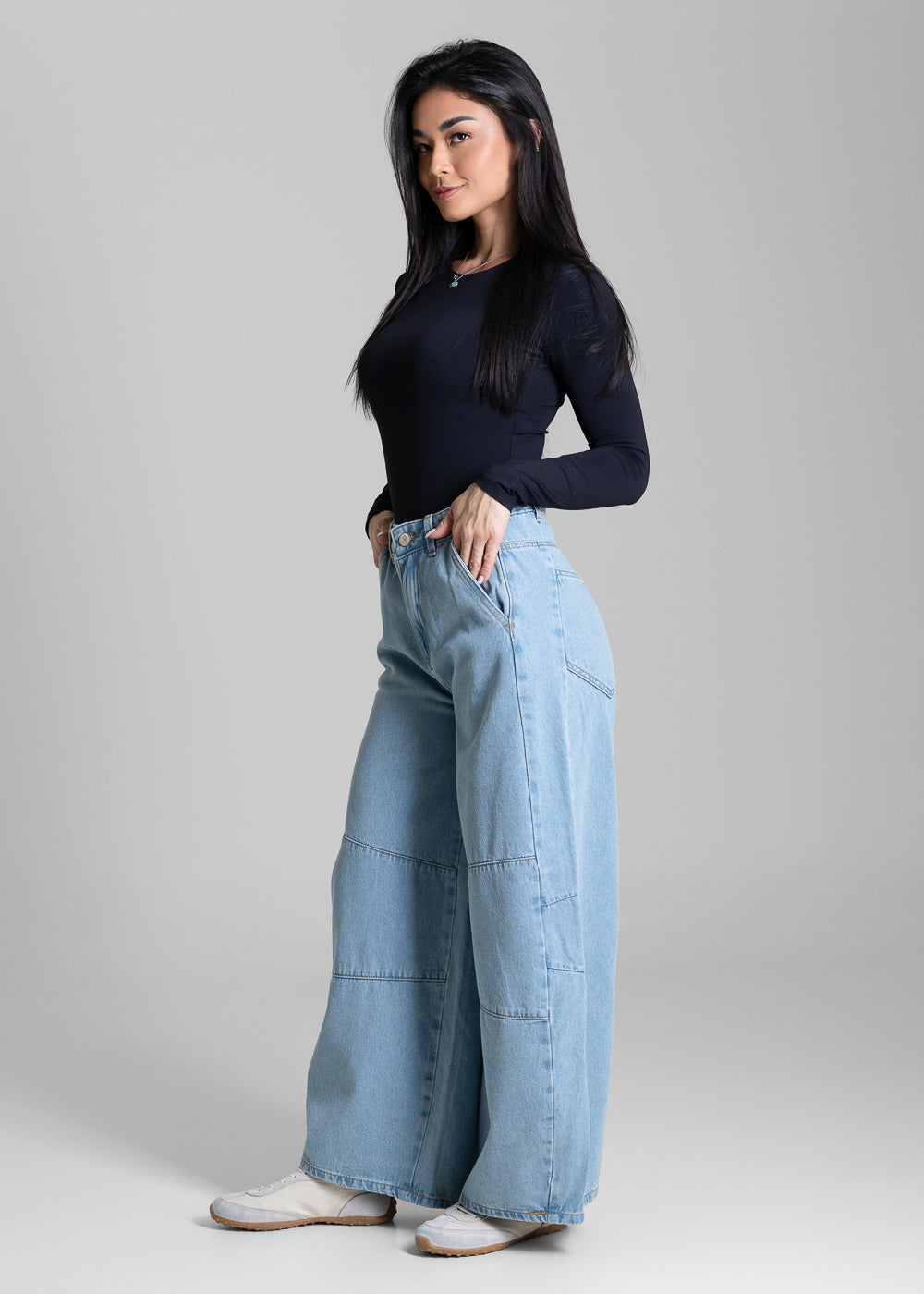 Calça Jeans Sawary Balloon Petit - 283945 AZUL