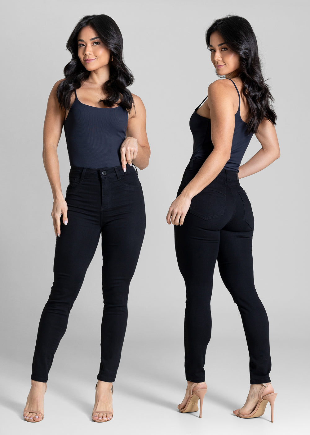 Calça Sarja Sawary Heart - 283962 PRETO