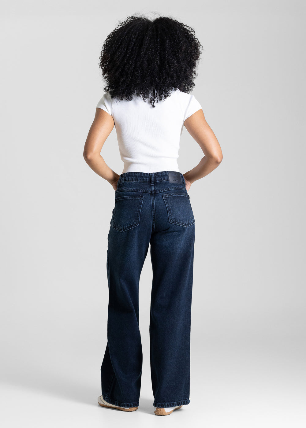 Calça Jeans Sawary Wide Leg Petit - 283965 PRETO