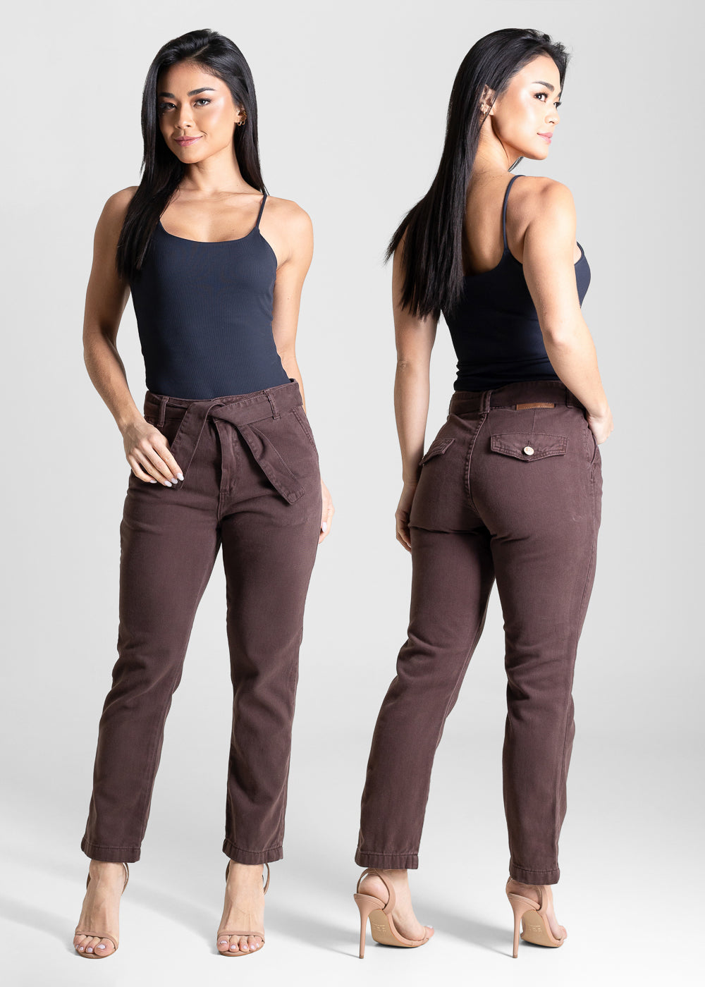 Calça Sarja Sawary Reta - 283977 MARROM