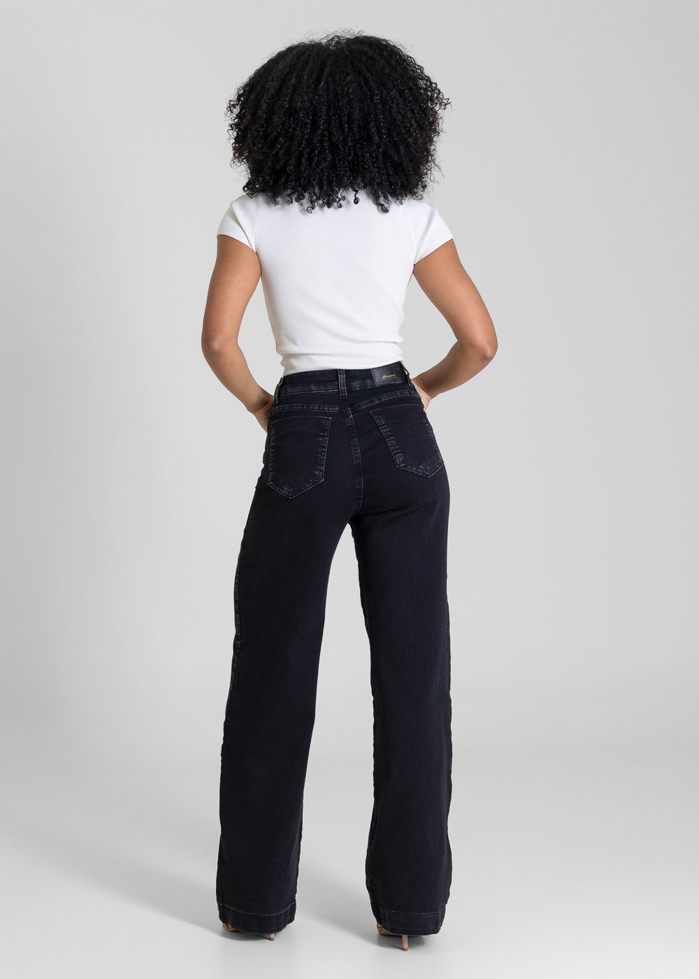 Calça Jeans Sawary Wide Leg - 283979 PRETO