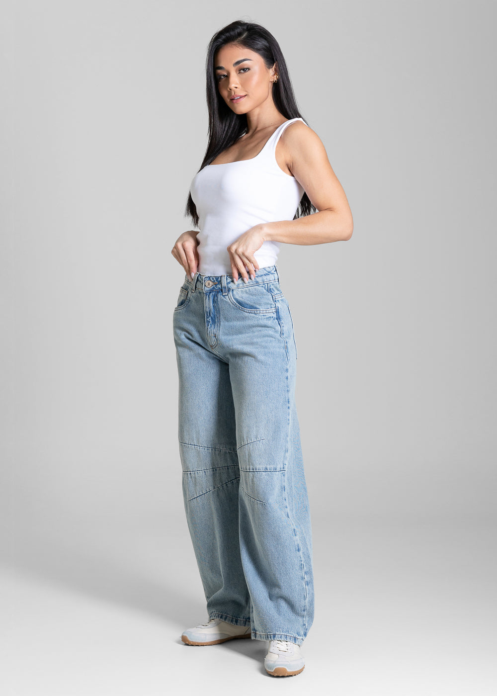 Calça Jeans Sawary Balloon Petit - 283991 AZUL
