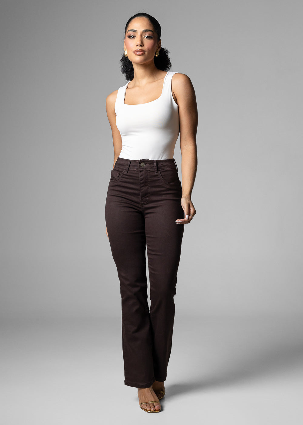 Calça Sarja Sawary Reta - 283994 MARROM