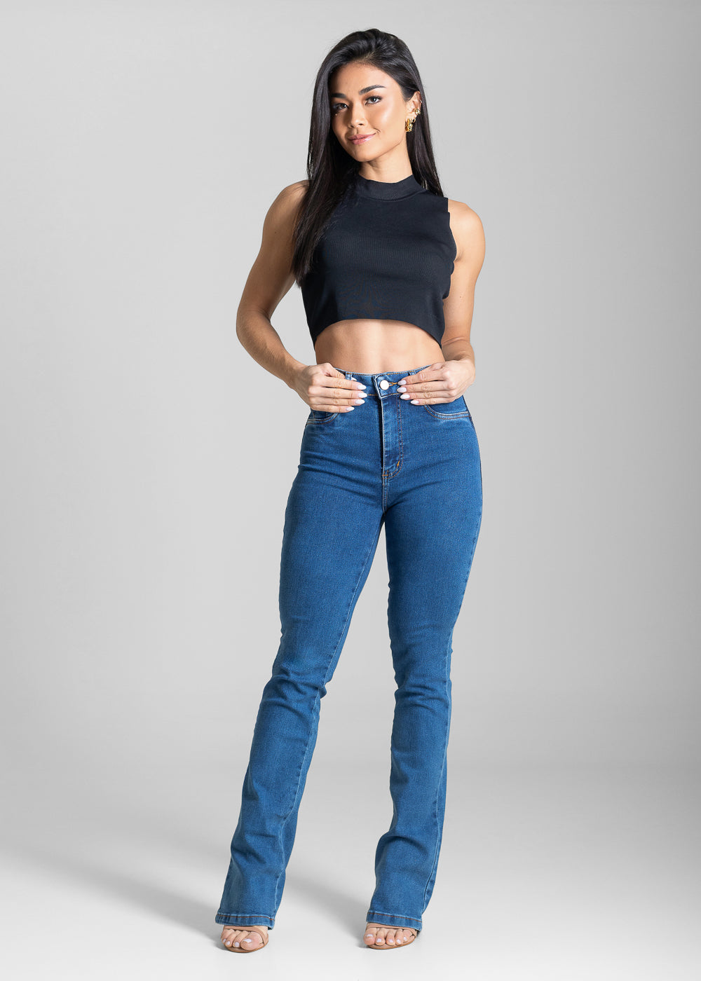 Calça Jeans Sawary Push Up Boot Cut - 284004 AZUL