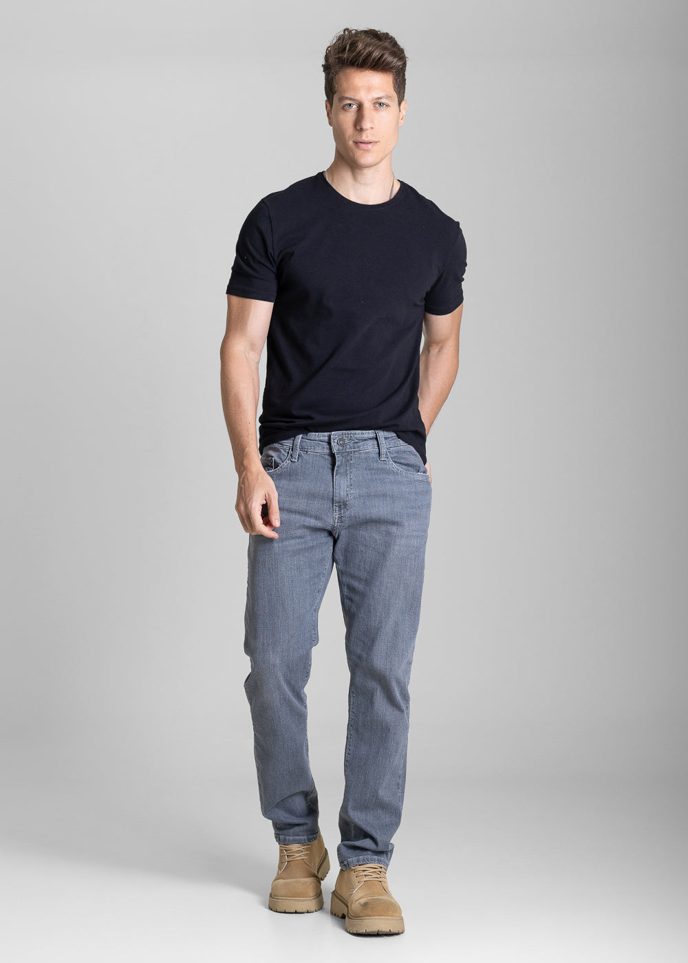 Calça Jeans Sawary Slim - 284007 CINZA