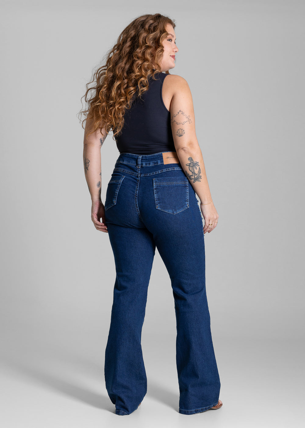 Calça Jeans Sawary Plus Size Bootcut - 284016 AZUL