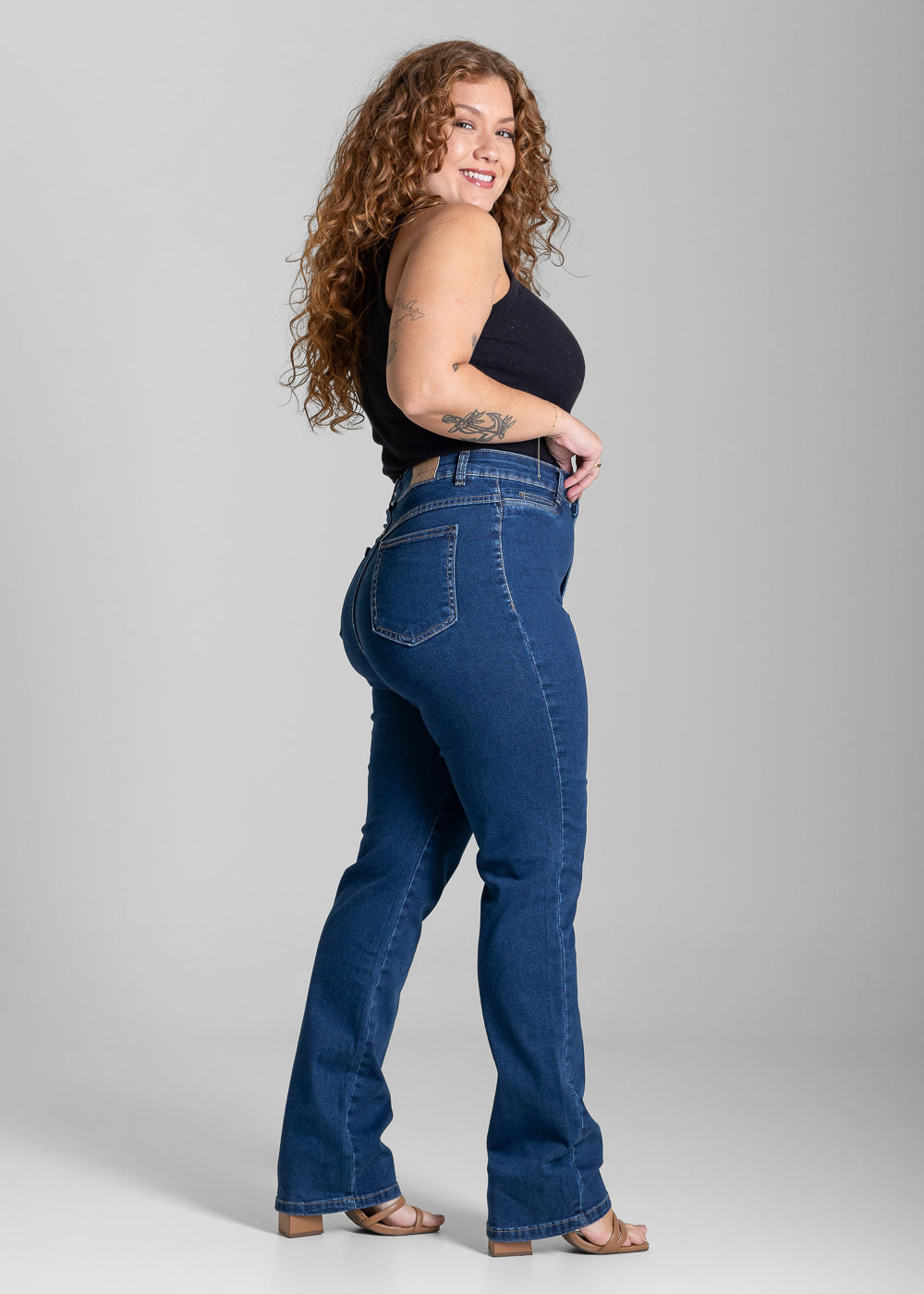 Calça Jeans Sawary Plus Size Reta - 284019 AZUL
