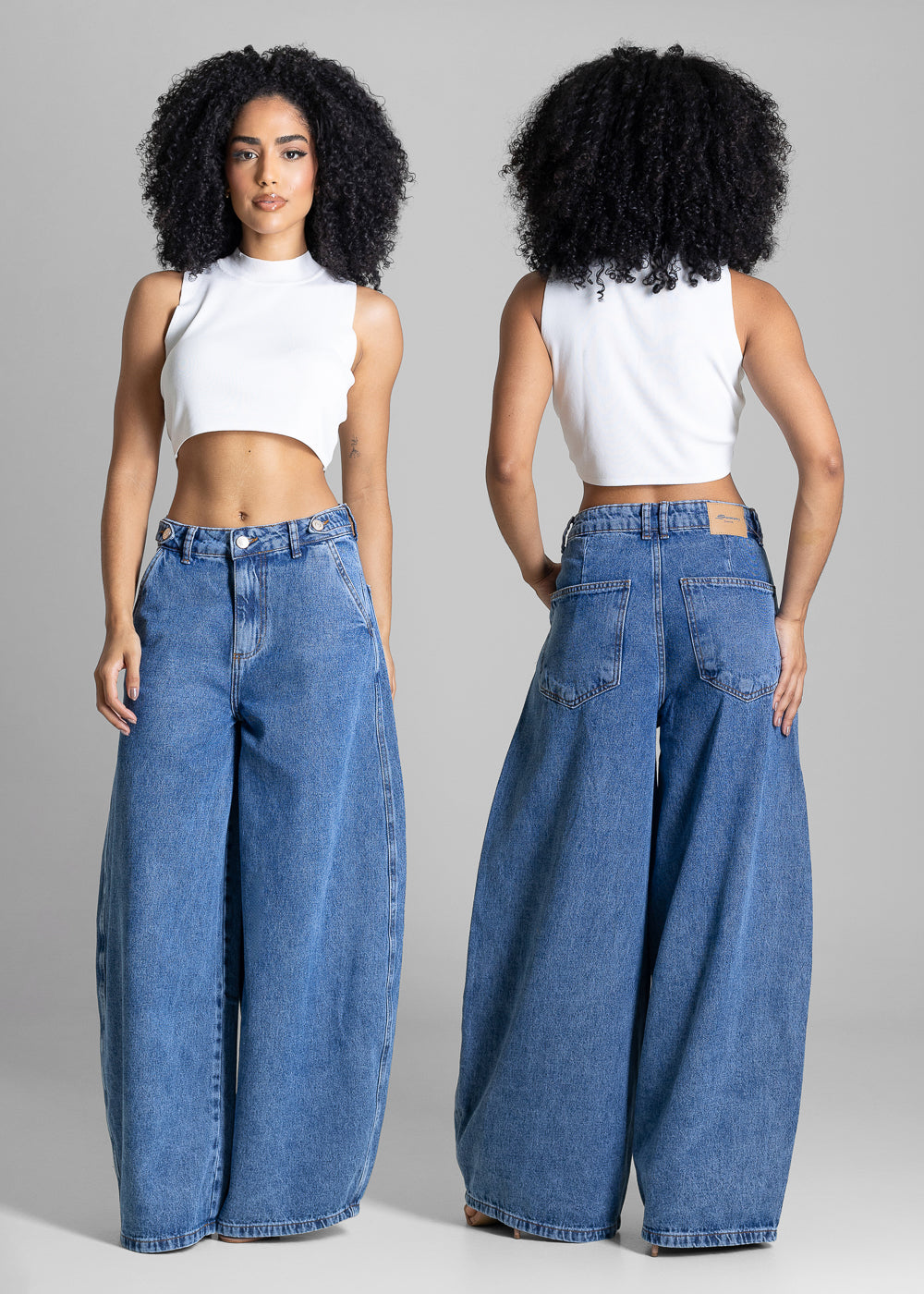 Calça Jeans Sawary Balloon - 284033 AZUL