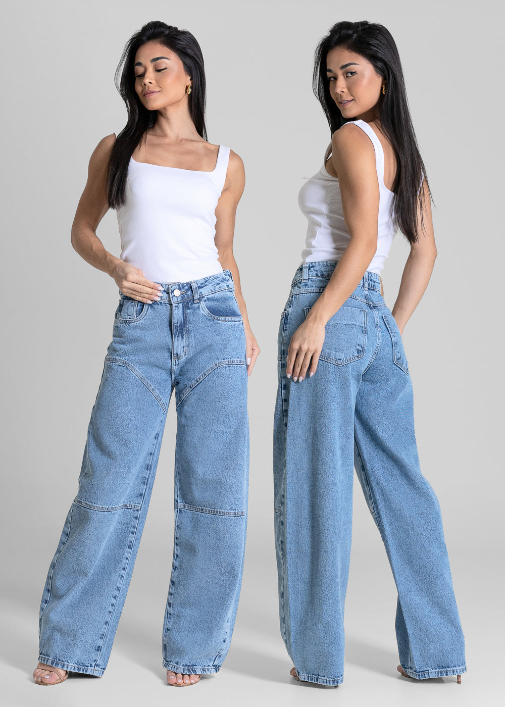 Calça Jeans Sawary Balloon - 284037 AZUL