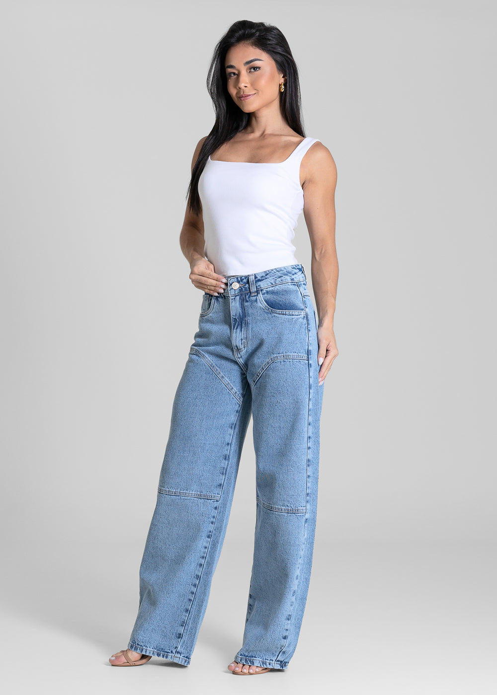 Calça Jeans Sawary Balloon - 284037 AZUL