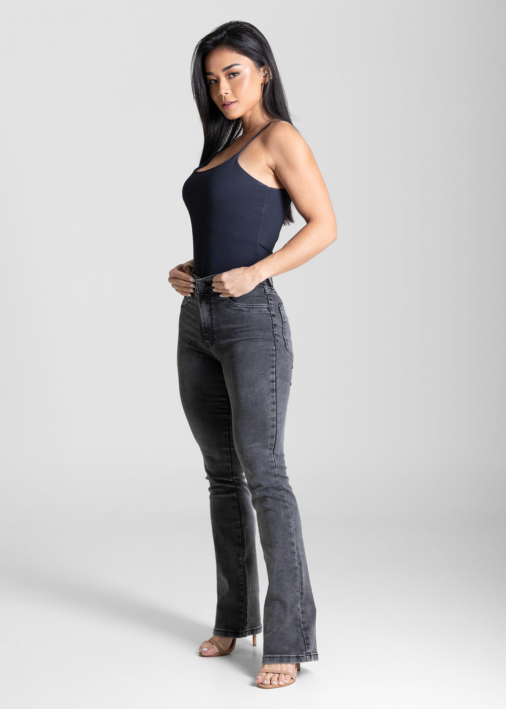 Calça Jeans Sawary Boot Cut - 284042 PRETO