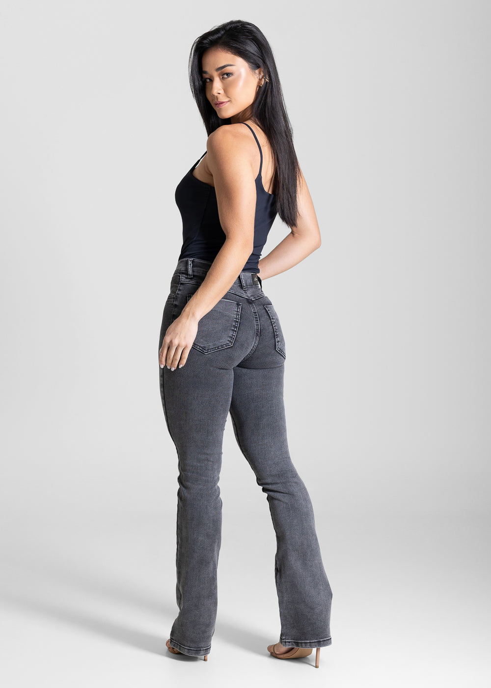 Calça Jeans Sawary Boot Cut - 284042 PRETO