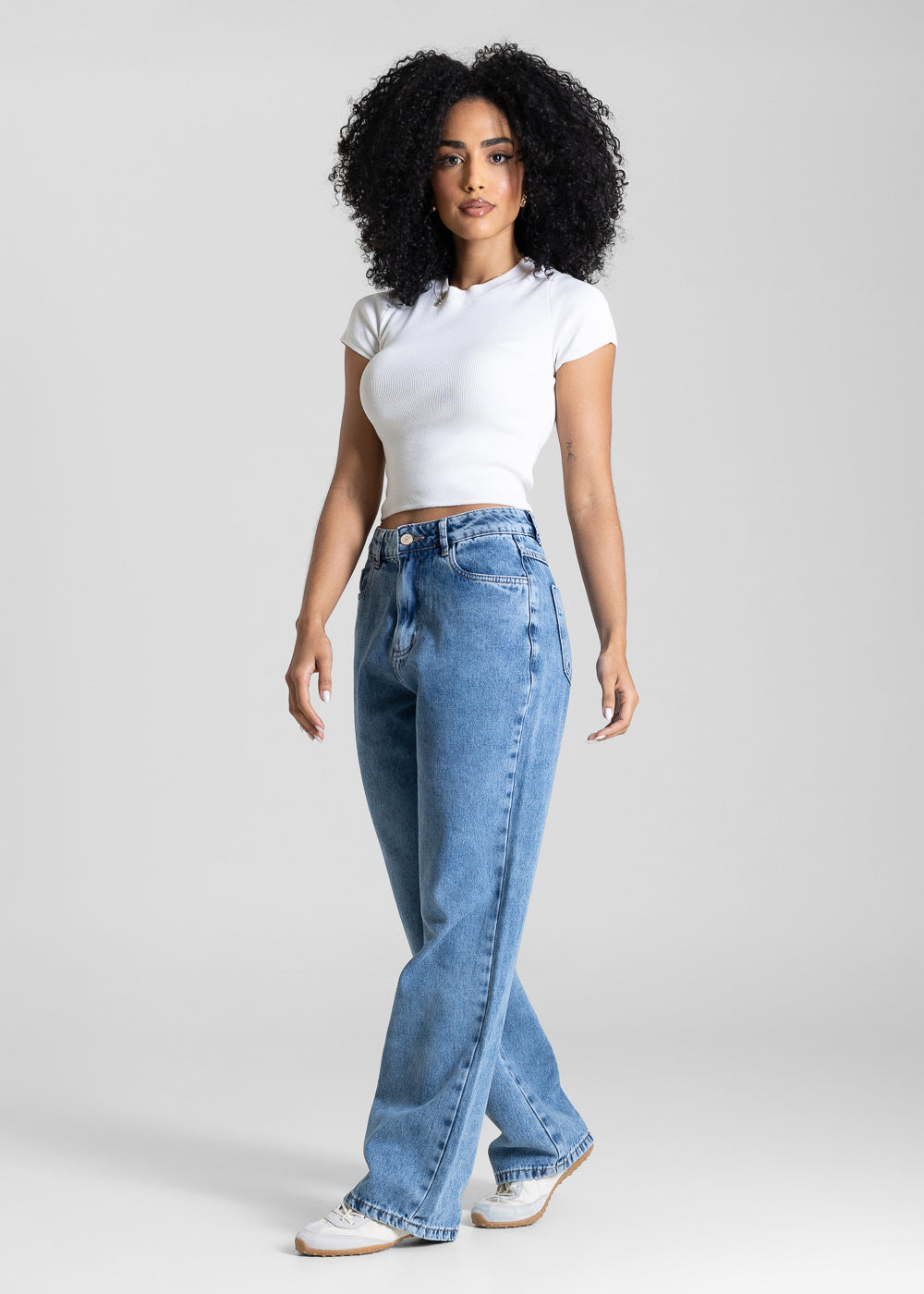 Calça Jeans Sawary Reta Petit - 284052 AZUL