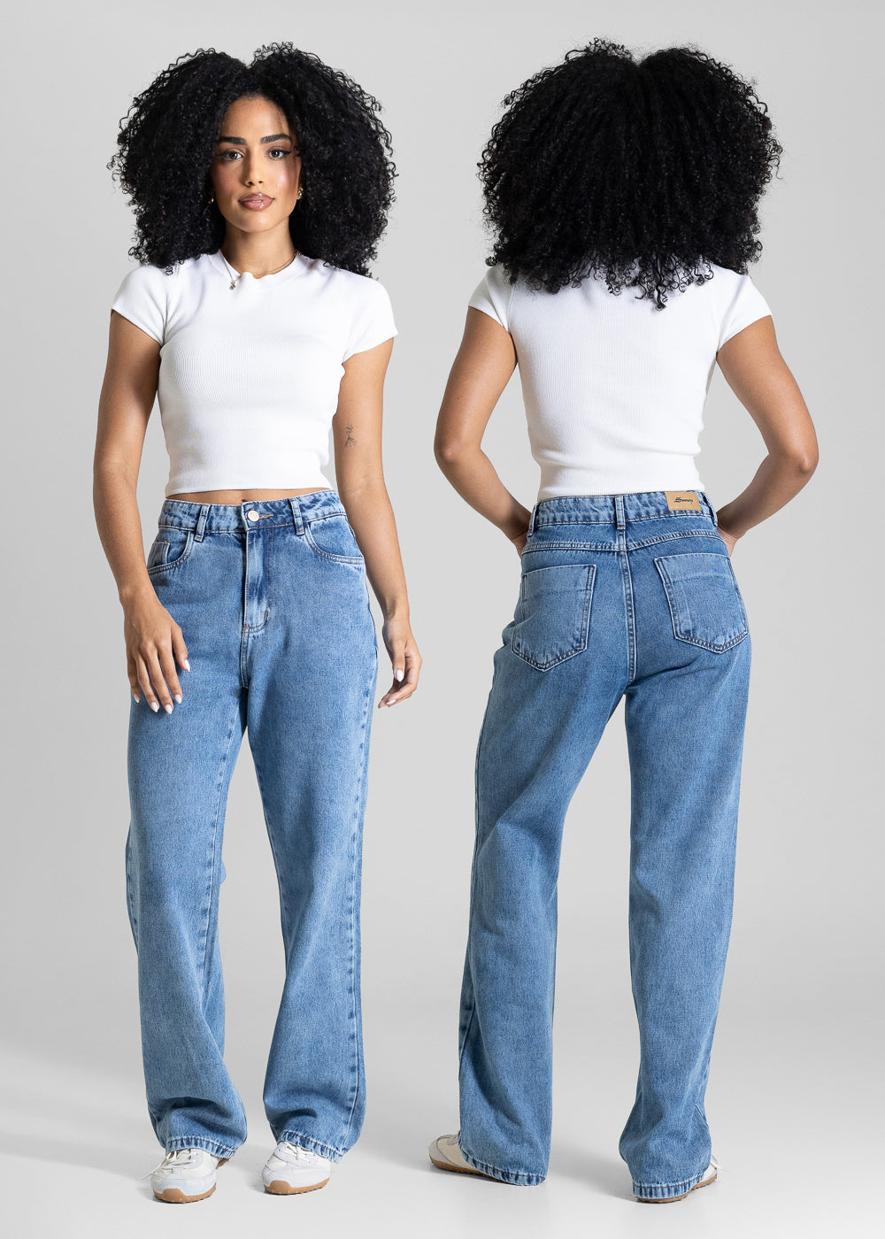 Calça Jeans Sawary Reta Petit - 284052 AZUL
