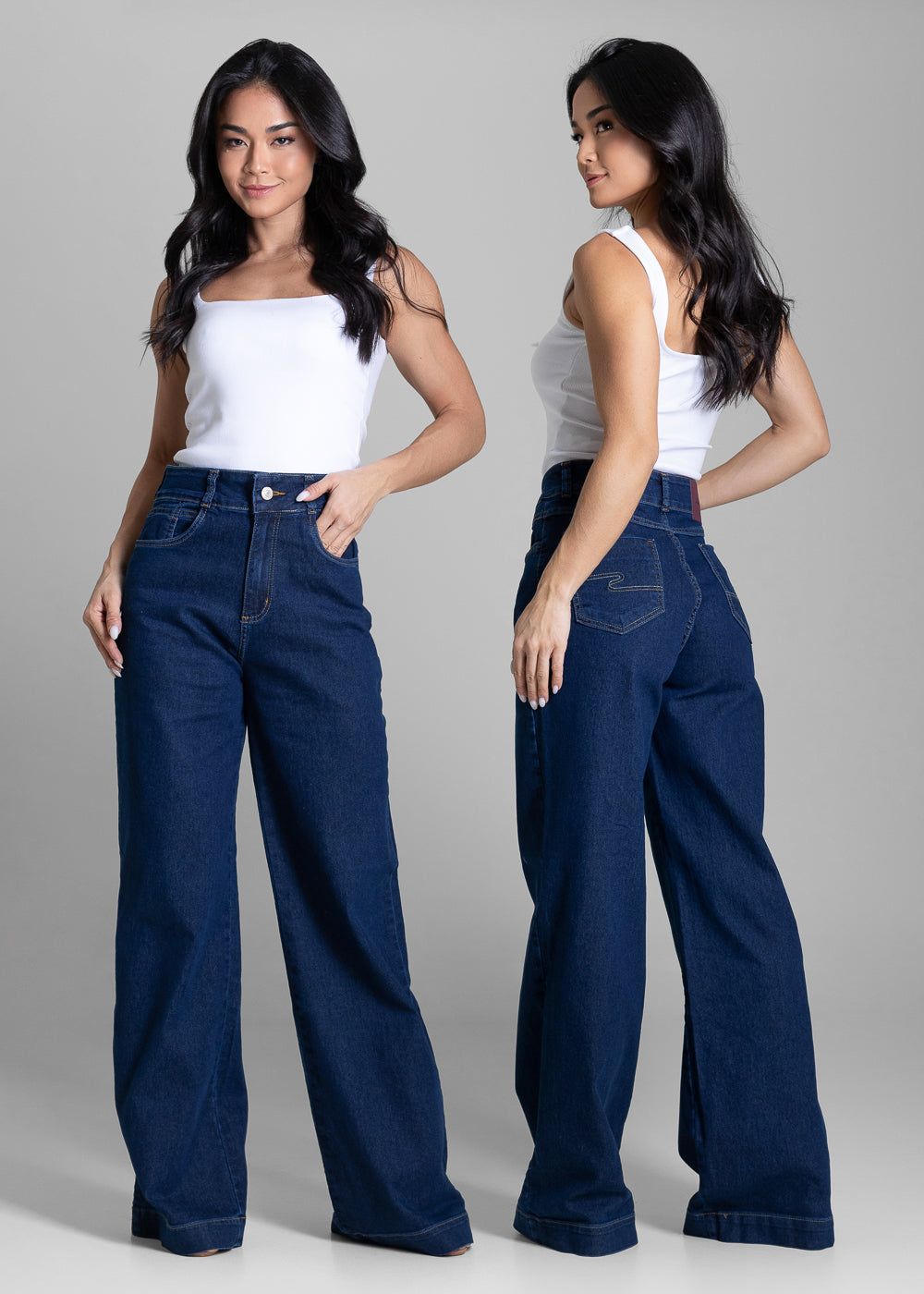 Calça Jeans Sawary Wide Leg - 284055 AZUL