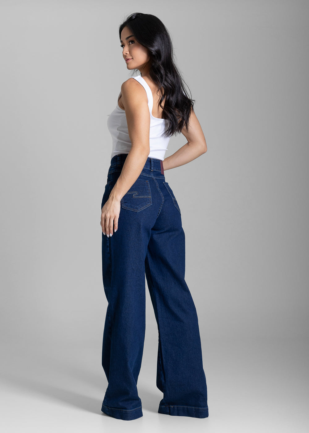 Calça Jeans Sawary Wide Leg - 284055 AZUL