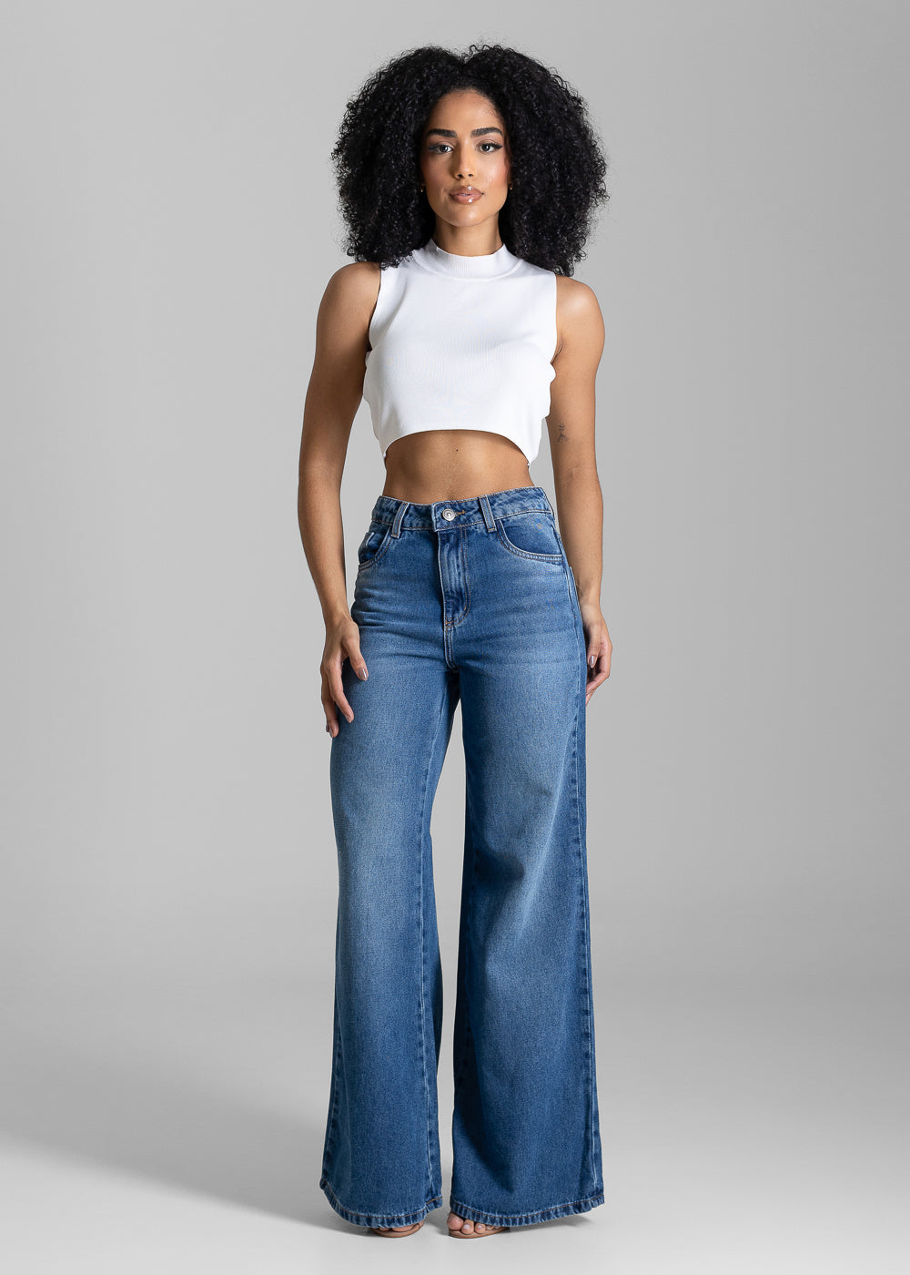 Calça Jeans Sawary Wide Leg - 284056 AZUL
