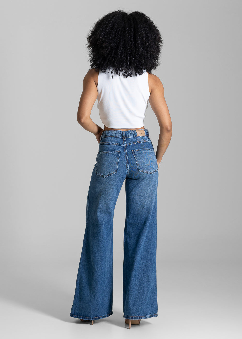 Calça Jeans Sawary Wide Leg - 284056 AZUL