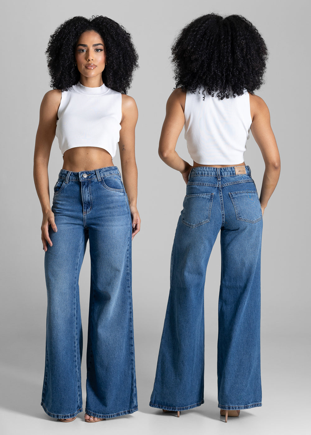 Calça Jeans Sawary Wide Leg - 284056 AZUL
