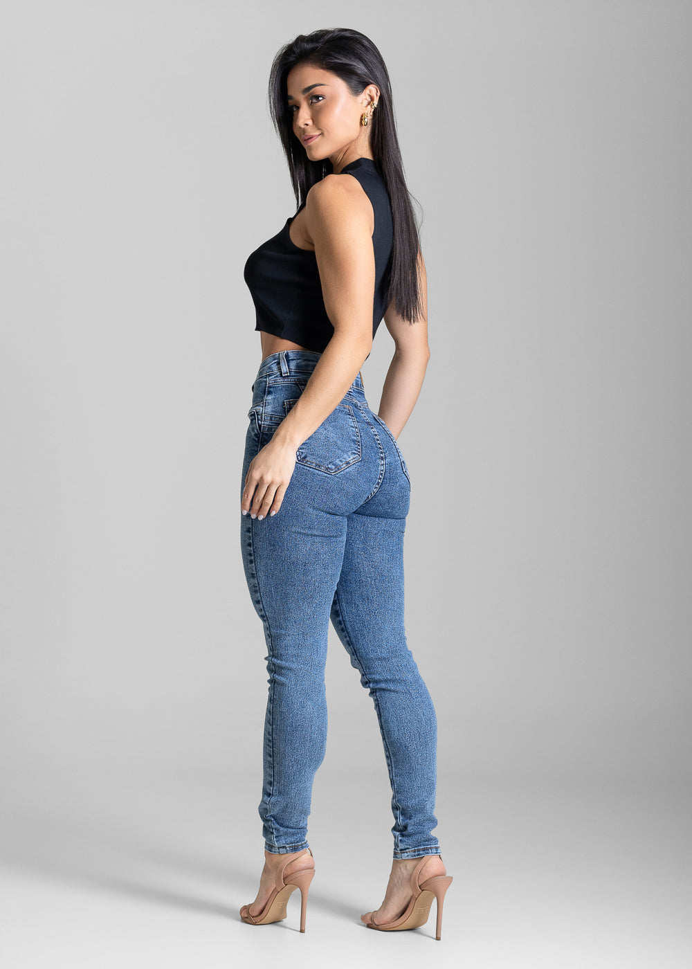 Calça Jeans Sawary Levanta Bumbum - 284061 AZUL