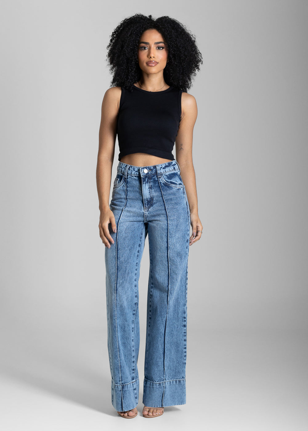Calça Jeans Sawary Wide Leg - 284064 AZUL