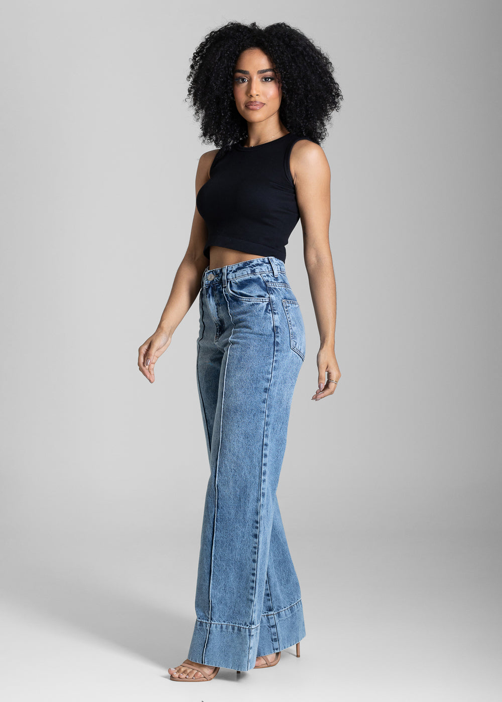 Calça Jeans Sawary Wide Leg - 284064 AZUL