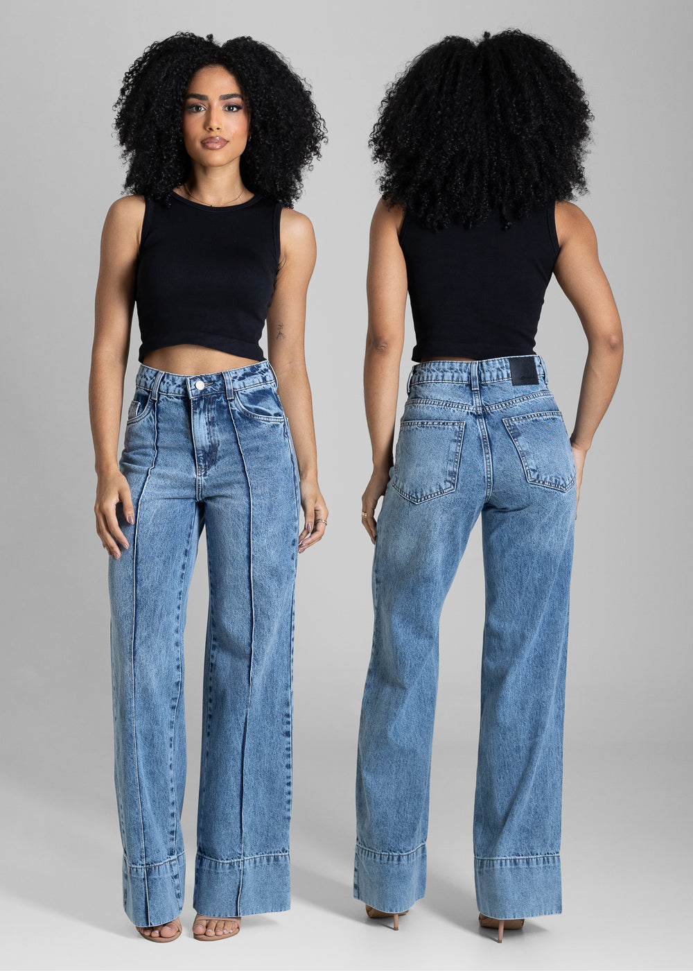 Calça Jeans Sawary Wide Leg - 284064 AZUL