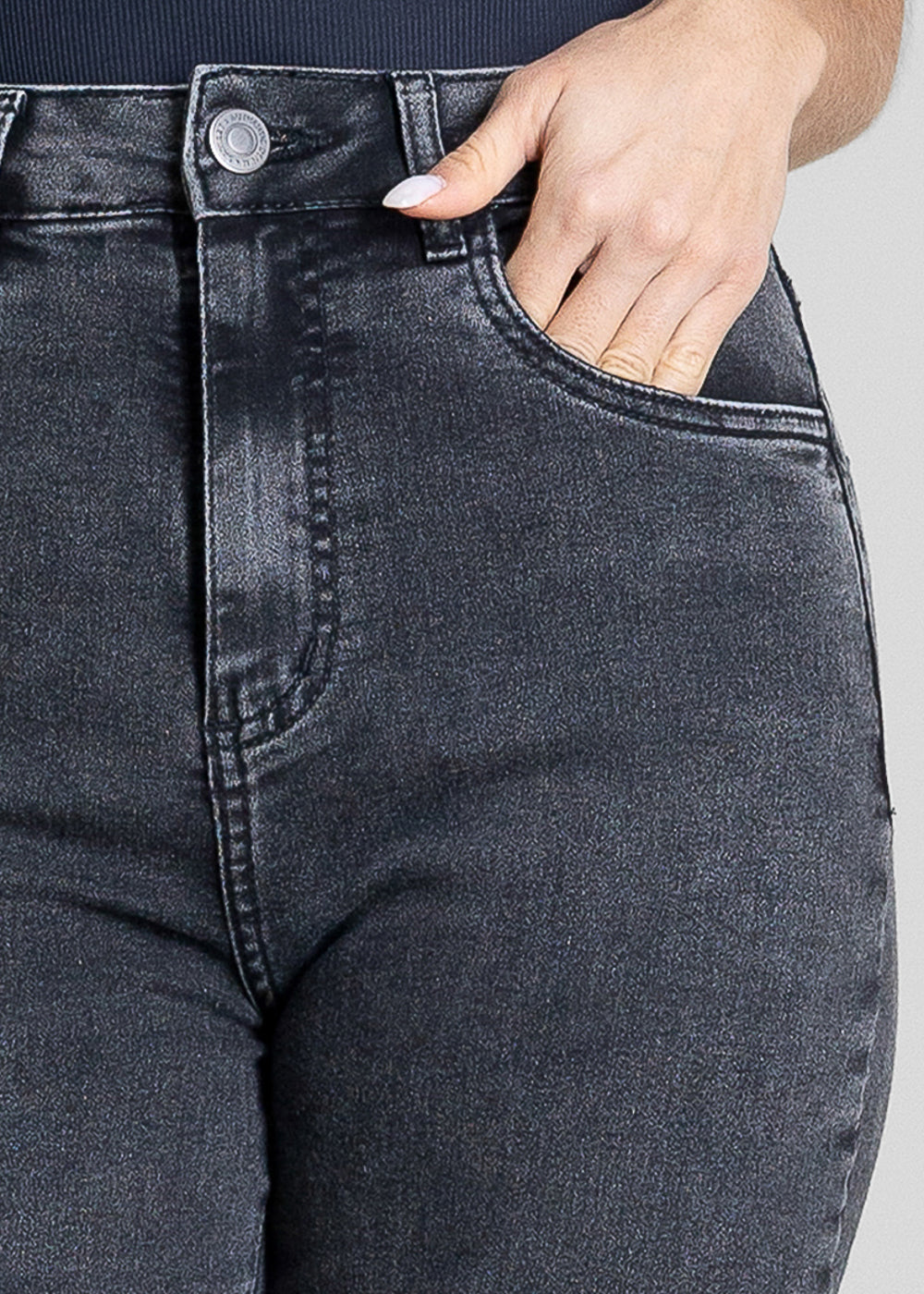 Calça Jeans Sawary Wide Leg Petit - 284079 PRETO