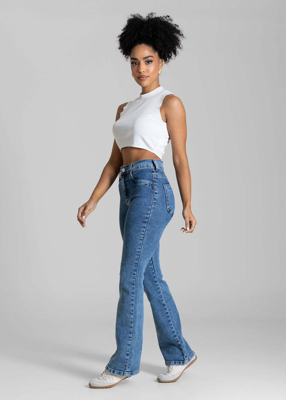 Calça Jeans Sawary Boot Cut Petit - 284083 AZUL