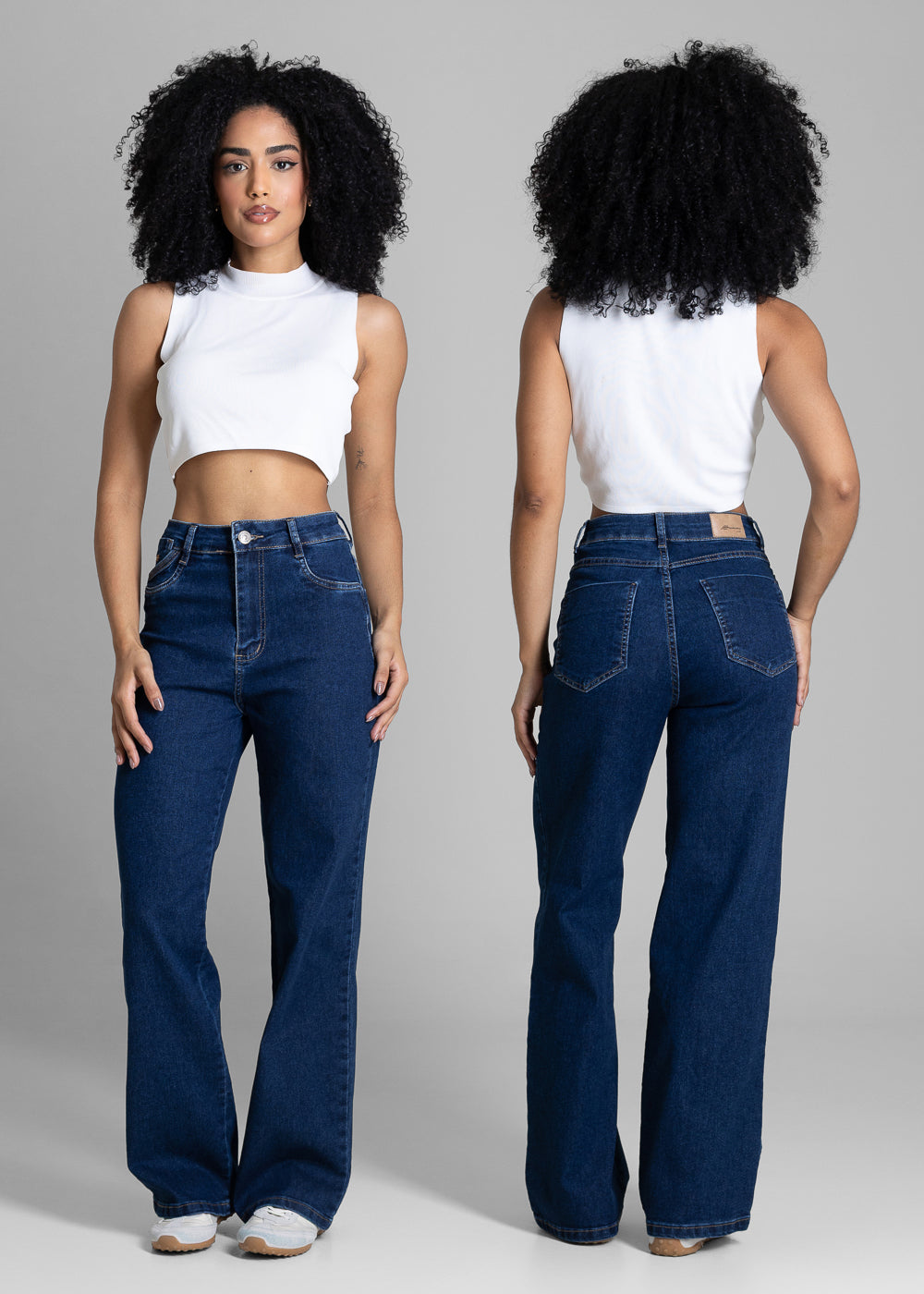 Calça Jeans Sawary Wide Leg Petit - 284094 AZUL