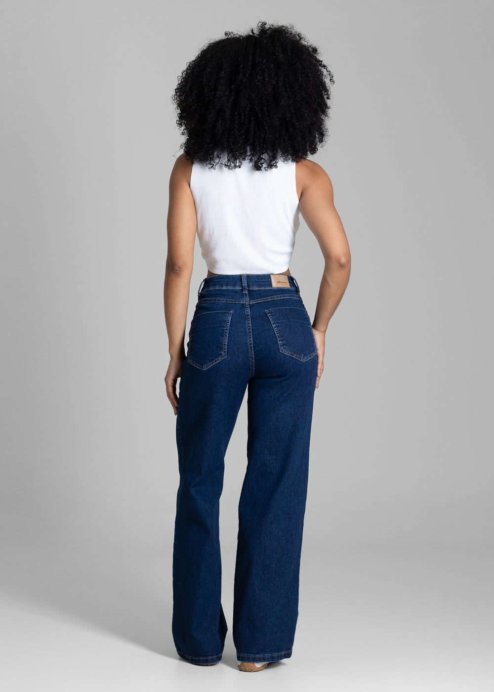 Calça Jeans Sawary Wide Leg Petit - 284094 AZUL