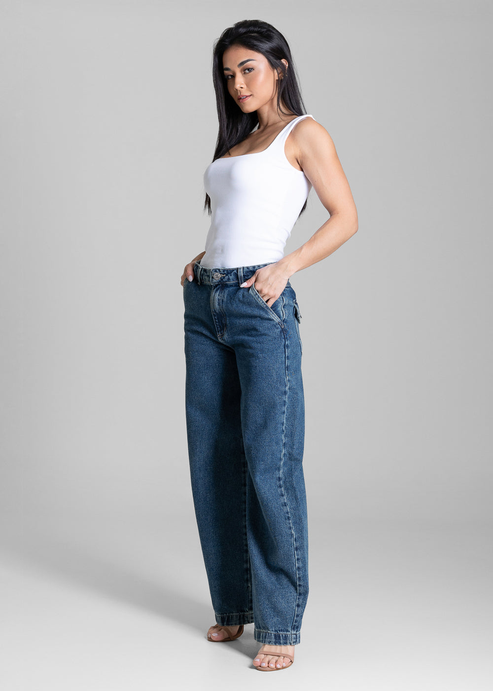 Calça Jeans Sawary Balloon - 284105 AZUL