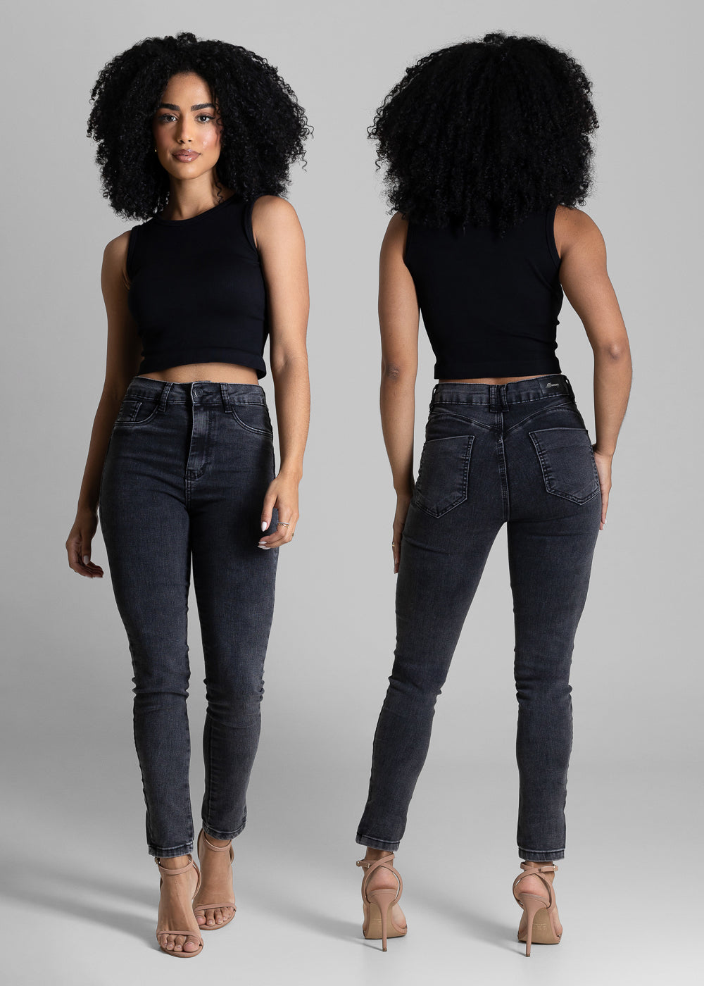 Calça Jeans Sawary Push Up - 284109 PRETO