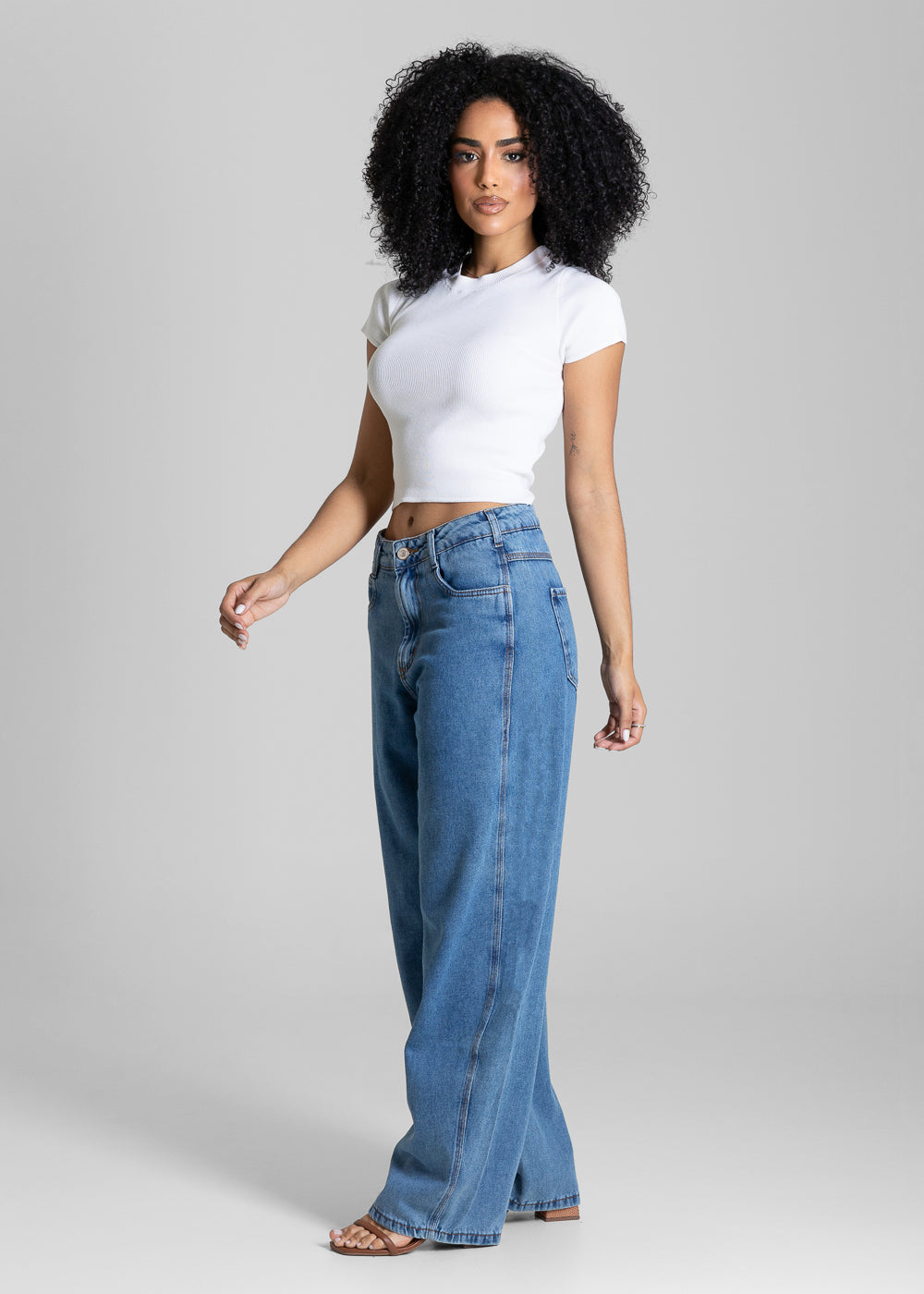 Calça Jeans Sawary Barrel - 284111 AZUL