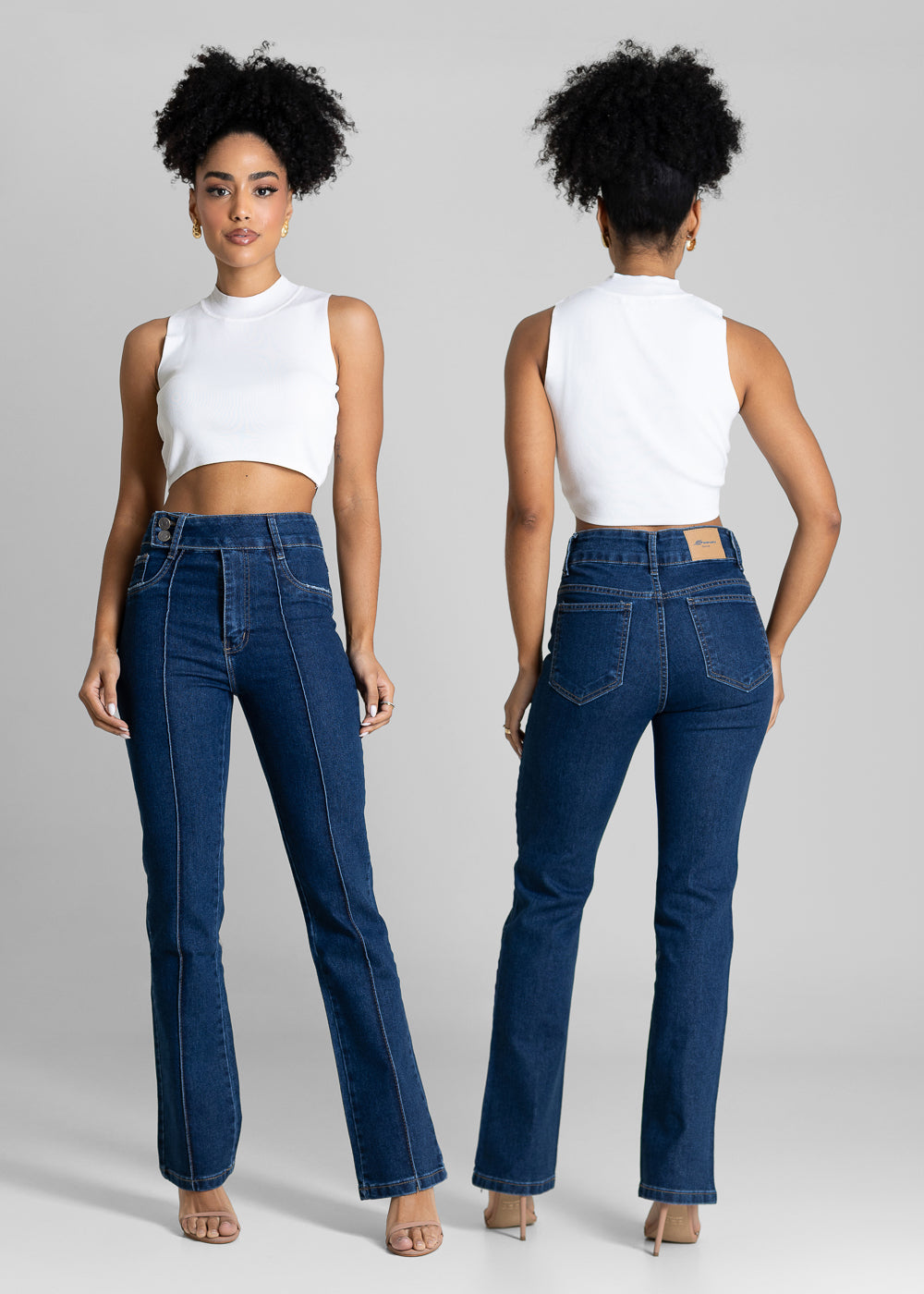 Calça Jeans Sawary Reta Cós Duplo - 284112 AZUL