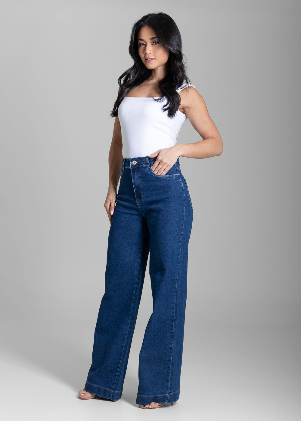 Calça Jeans Sawary Wide Leg - 284124 AZUL
