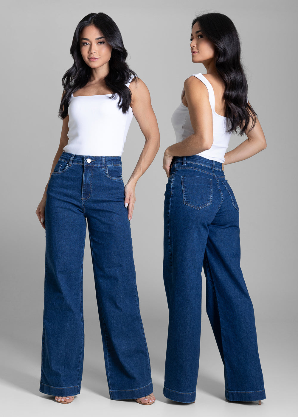 Calça Jeans Sawary Wide Leg - 284124 AZUL