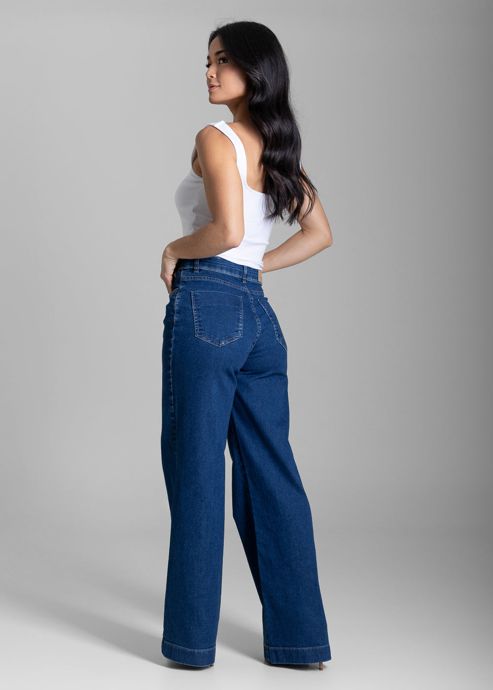 Calça Jeans Sawary Wide Leg - 284124 AZUL